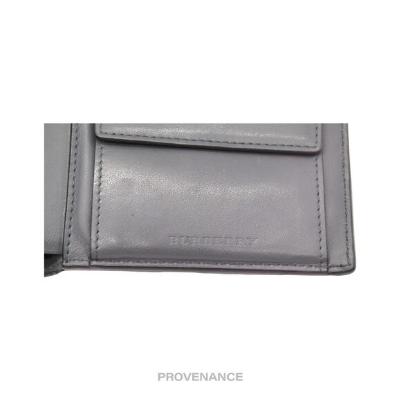 🔴 Burberry Bifold Wallet - Micro Nova Check Grey Leather - Picture 7 of 9